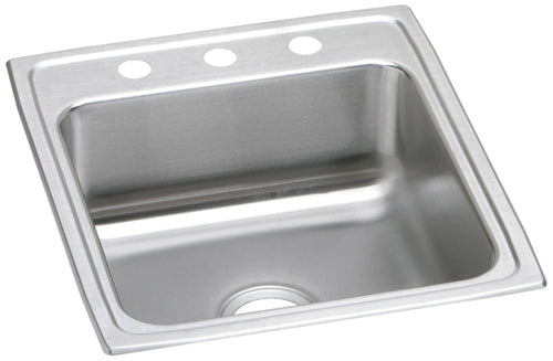 Elkay Lustertone Classic Single Bowl Drop-In Kitchen Sink, Lustrous Satin