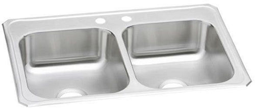 Elkay Celebrity Double Bowl Drop-In Kitchen Sink, Brushed Satin