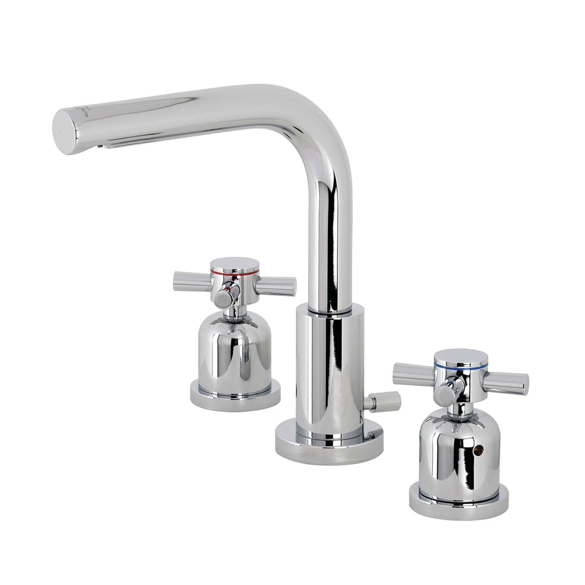 Concord Two-Handle 3-Hole Deck Mount Widespread Bathroom Faucet with Brass Pop-Up, Polished Chrome