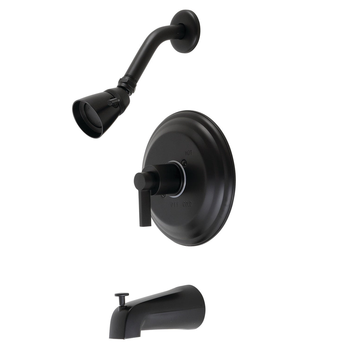 NuvoFusion Single-Handle Pressure Balanced Tub and Shower Faucet, Matte Black