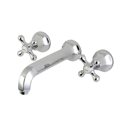 Metropolitan Two-Handle 3-Hole Wall Mount Tub Faucet, Polished Chrome