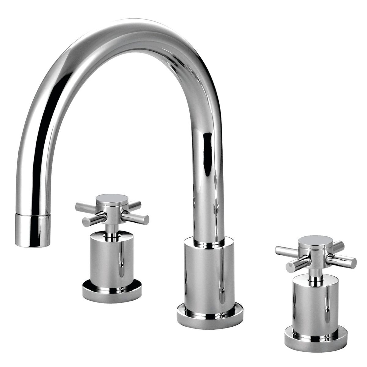 Concord Two-Handle 3-Hole Deck Mount Roman Tub Faucet, Polished Chrome