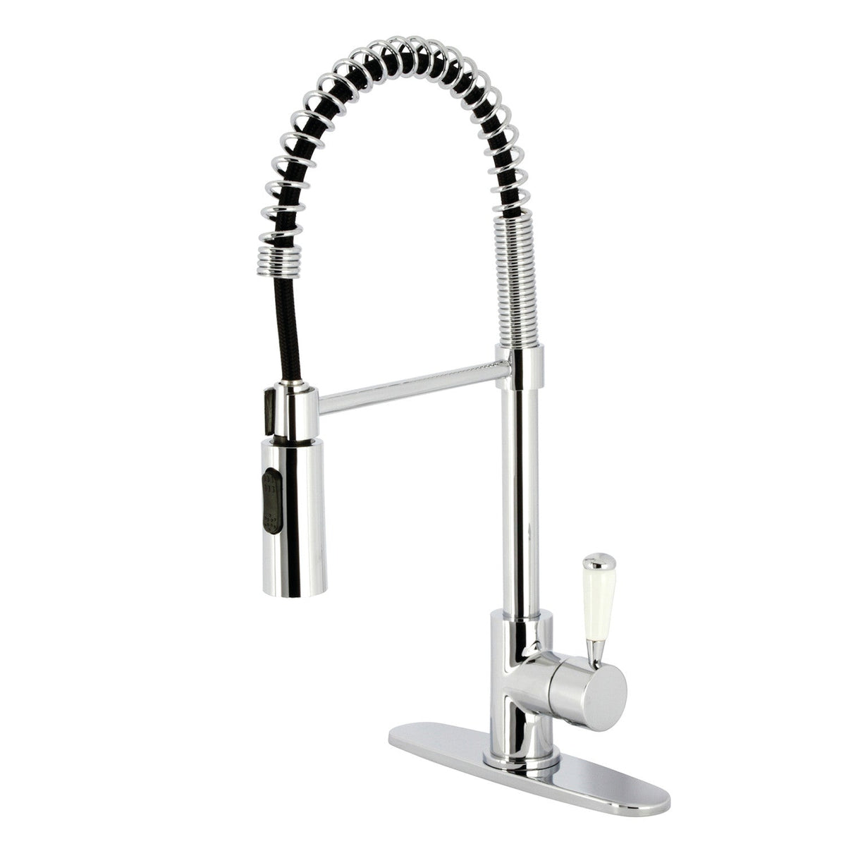 Paris Single-Handle 1-Hole Deck Mount Pre-Rinse Kitchen Faucet, Polished Chrome