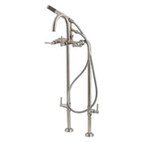 Concord Freestanding Tub Faucet with Supply Line and Stop Valve, Brushed Nickel