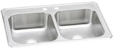 Elkay Celebrity Double Bowl Drop-In Kitchen Sink, Brushed Satin