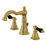 Duchess Two-Handle 3-Hole Deck Mount Widespread Bathroom Faucet with Brass Pop-Up, Brushed Brass