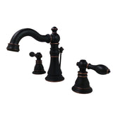 American Classic Two-Handle 3-Hole Deck Mount Widespread Bathroom Faucet with Brass Pop-Up, Naples Bronze