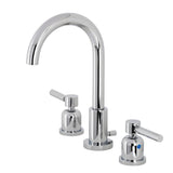 Concord Two-Handle 3-Hole Deck Mount Widespread Bathroom Faucet with Brass Pop-Up, Polished Chrome