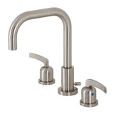 Centurion Two-Handle 3-Hole Deck Mount Widespread Bathroom Faucet with Brass Pop-Up, Brushed Nickel