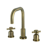 Concord Widespread Bathroom Faucet with Brass Pop-Up, Antique Brass