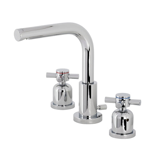 Concord Two-Handle 3-Hole Deck Mount Widespread Bathroom Faucet with Brass Pop-Up, Polished Chrome