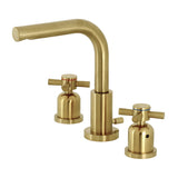 Concord Two-Handle 3-Hole Deck Mount Widespread Bathroom Faucet with Brass Pop-Up, Brushed Brass