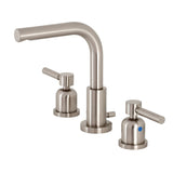 Concord Two-Handle 3-Hole Deck Mount Widespread Bathroom Faucet with Brass Pop-Up, Brushed Nickel