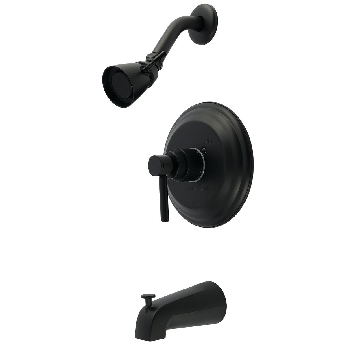 Concord Single-Handle Pressure Balanced Tub and Shower Faucet, Matte Black