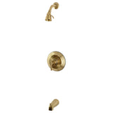 Manhattan Single-Handle Pressure Balanced Tub and Shower Faucet, Brushed Brass