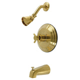 Concord Single-Handle Pressure Balanced Tub and Shower Faucet, Brushed Brass