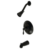 Restoration Single-Handle Pressure Balanced Tub and Shower Faucet, Matte Black