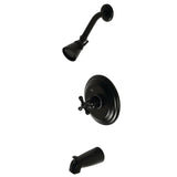 Restoration Single-Handle Pressure Balanced Tub and Shower Faucet, Matte Black