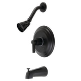 NuvoFusion Single-Handle Pressure Balanced Tub and Shower Faucet, Matte Black