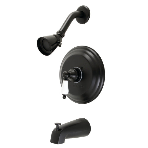 Restoration Single-Handle Pressure Balanced Tub and Shower Faucet, Matte Black