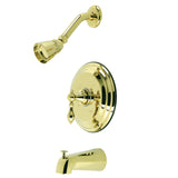 American Classic Single-Handle Pressure Balanced Tub and Shower Faucet, Polished Brass