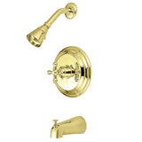 Restoration Single-Handle Pressure Balanced Tub and Shower Faucet, Polished Brass