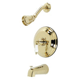 Restoration Single-Handle Pressure Balanced Tub and Shower Faucet, Polished Brass