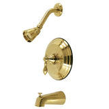 American Classic Single-Handle Pressure Balanced Tub and Shower Faucet, Brushed Brass