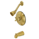 Restoration Single-Handle Pressure Balanced Tub and Shower Faucet, Brushed Brass