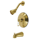 Restoration Single-Handle Pressure Balanced Tub and Shower Faucet, Brushed Brass