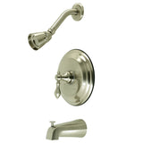 American Classic Single-Handle Pressure Balanced Tub and Shower Faucet, Brushed Nickel