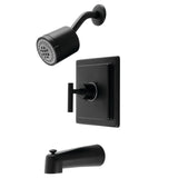 Manhattan Single-Handle Pressure Balanced Tub and Shower Faucet, Matte Black