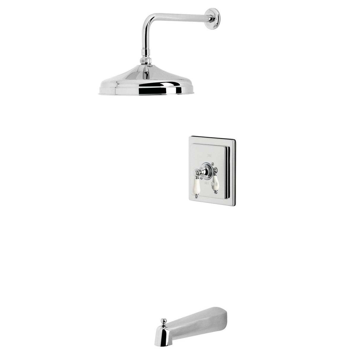 Demure Single-Handle Pressure Balanced Tub and Shower Faucet, Polished Chrome