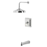 Demure Single-Handle Pressure Balanced Tub and Shower Faucet, Polished Chrome
