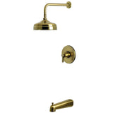NuvoFusion Single-Handle Pressure Balanced Tub and Shower Faucet, Antique Brass