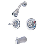 Vintage Double-Handle Pressure Balanced Tub and Shower Faucet, Polished Chrome