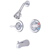 Vintage Double-Handle Pressure Balanced Tub and Shower Faucet, Polished Chrome