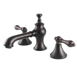 Vintage Two-Handle 3-Hole Deck Mount Widespread Bathroom Faucet with Brass Pop-Up (KC7), Oil Rubbed Bronze