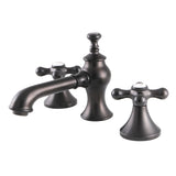 Vintage Two-Handle 3-Hole Deck Mount Widespread Bathroom Faucet with Brass Pop-Up (KC7), Oil Rubbed Bronze