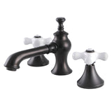 Vintage Two-Handle 3-Hole Deck Mount Widespread Bathroom Faucet with Brass Pop-Up (KC7), Oil Rubbed Bronze