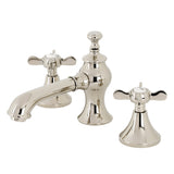 Essex Two-Handle 3-Hole Deck Mount Widespread Bathroom Faucet with Brass Pop-Up, Polished Nickel