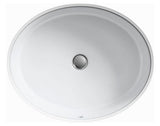 Kohler Verticyl Oval Undermount Bathroom Sink, White - view 2