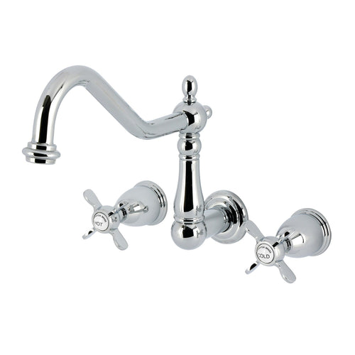 Essex Two-Handle 3-Hole Wall Mount Tub Faucet, Polished Chrome