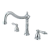 Heritage Two-Handle 3-Hole Deck Mount Roman Tub Faucet, Polished Chrome