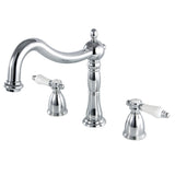 Bel-Air Two-Handle 3-Hole Deck Mount Roman Tub Faucet, Polished Chrome