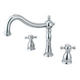 Metropolitan Two-Handle 3-Hole Deck Mount Roman Tub Faucet, Polished Chrome