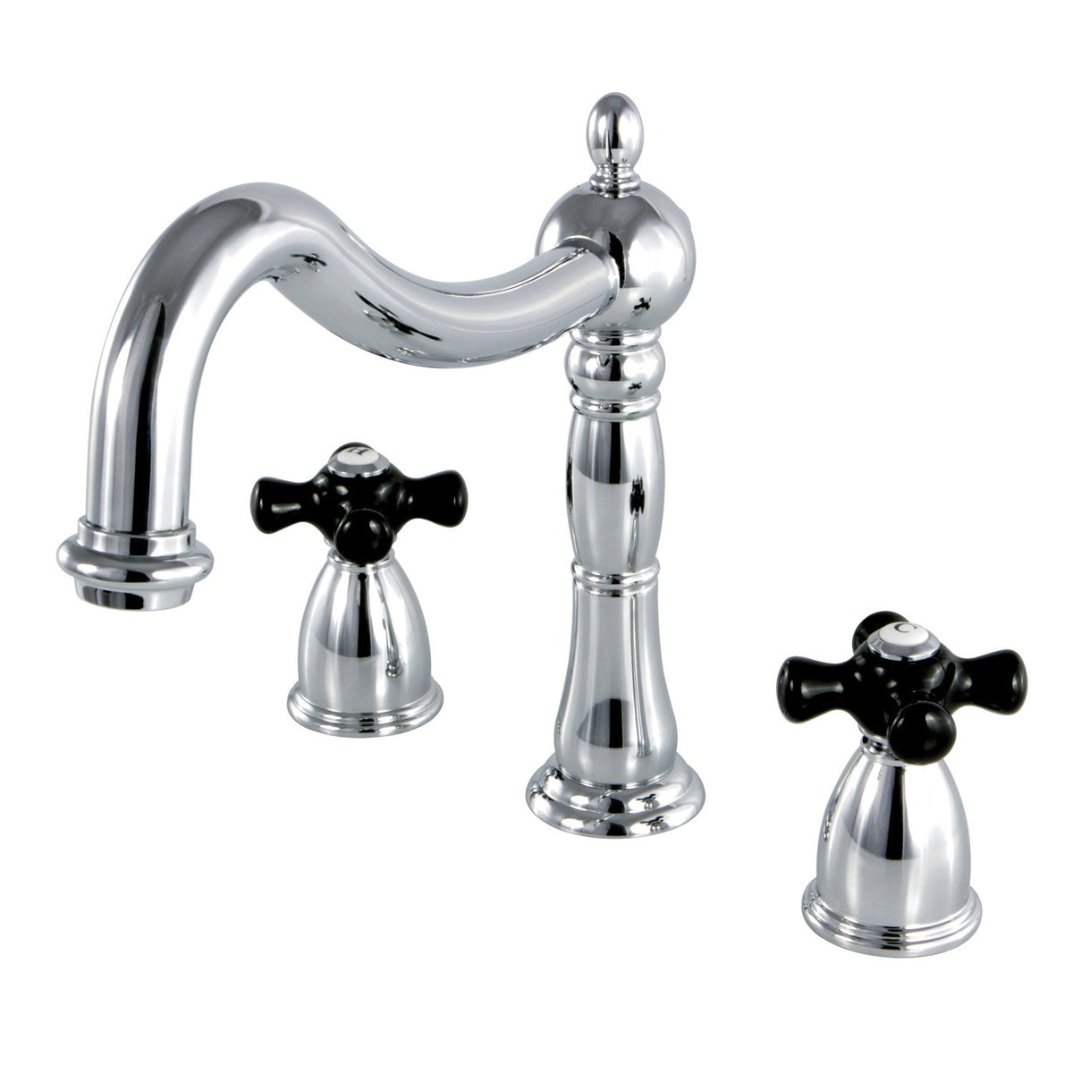 Duchess Two-Handle 3-Hole Deck Mount Roman Tub Faucet, Polished Chrome