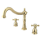 Metropolitan Two-Handle 3-Hole Deck Mount Roman Tub Faucet, Polished Brass