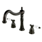 Bel-Air Two-Handle 3-Hole Deck Mount Roman Tub Faucet, Oil Rubbed Bronze