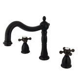 Metropolitan Two-Handle 3-Hole Deck Mount Roman Tub Faucet, Oil Rubbed Bronze
